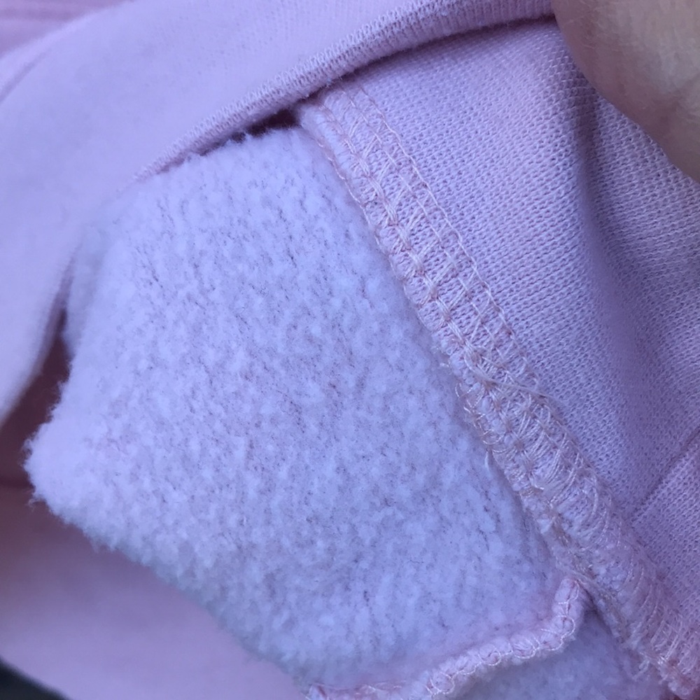 Light pink Van’s hoodie sweatshirt.  Fleece inside, has big pocket in front - Picture 9 of 9